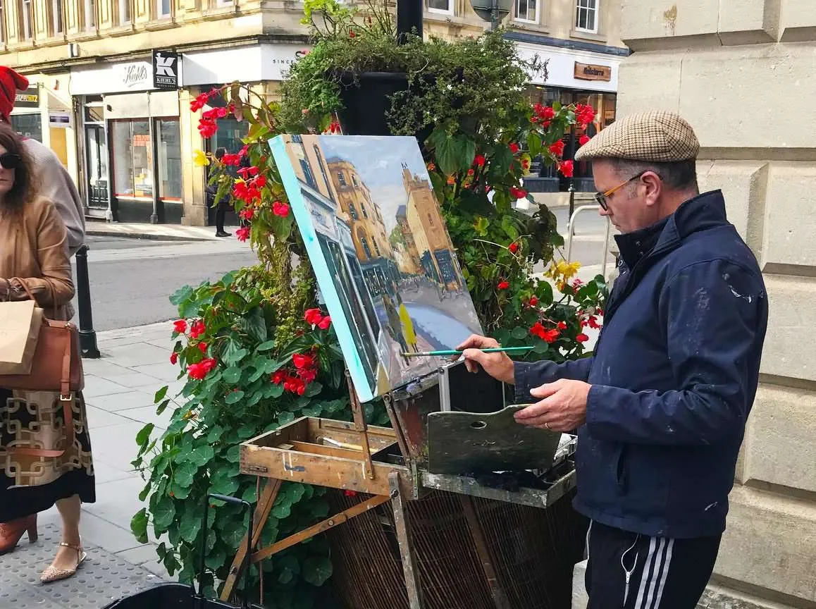 Cityscape painting by Gearoid Simms