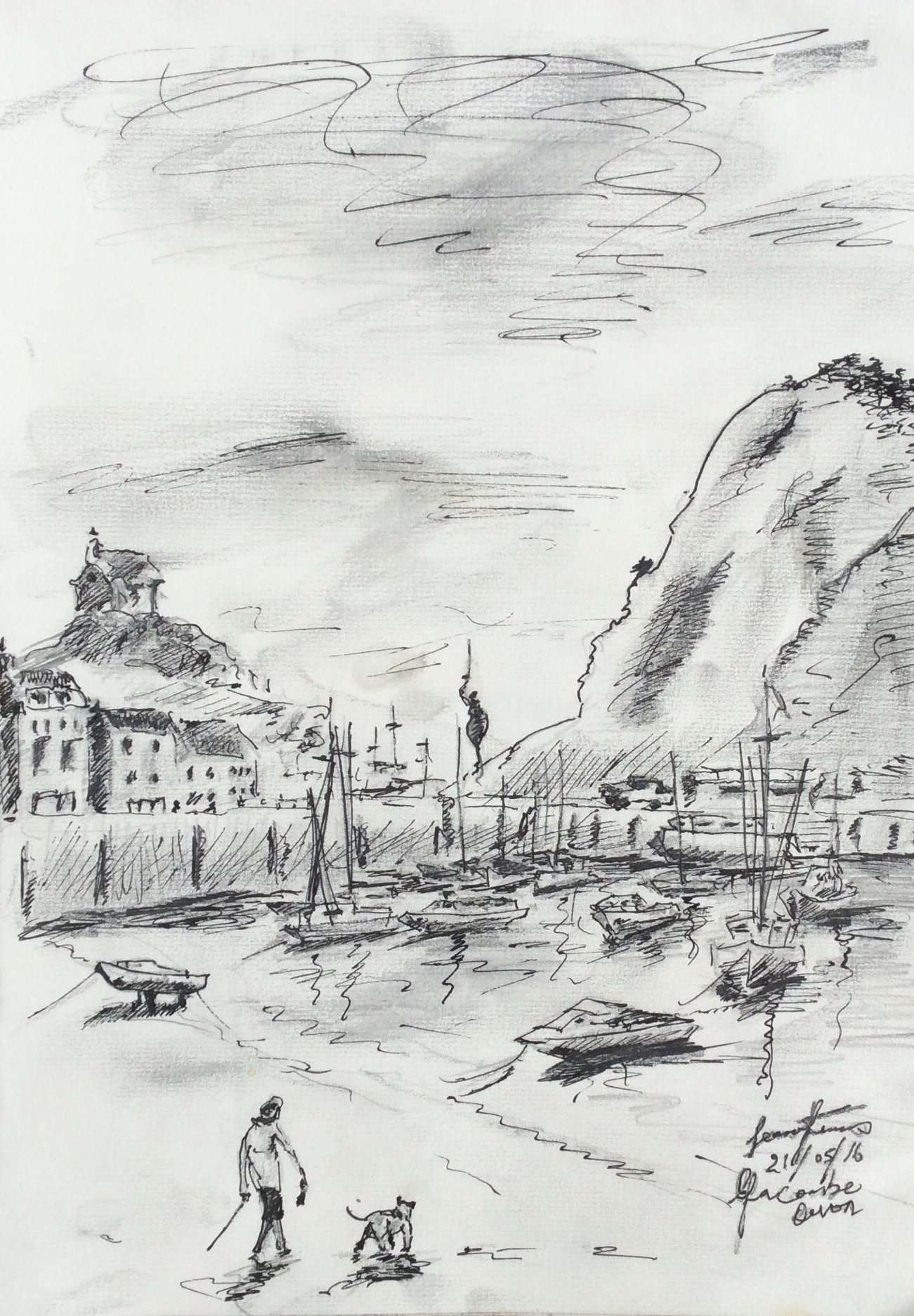 Sketch of ilfacombe